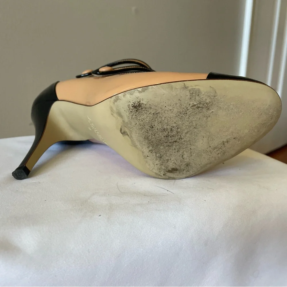 J. Crew (Factory) Black and Tan Heels - Picture 5 of 6